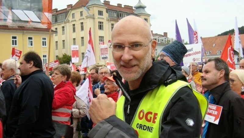 ÖGB-Organisator Wolfgang Waxenegger (Bild: Peter Bernthaler)