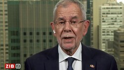 Bundespräsident Alexander Van der Bellen war aus New York, wo er an der Generalversammlung der Vereinten Nationen teilnimmt, zugeschaltet. (Bild: Screenshot tvthek.orf.at)