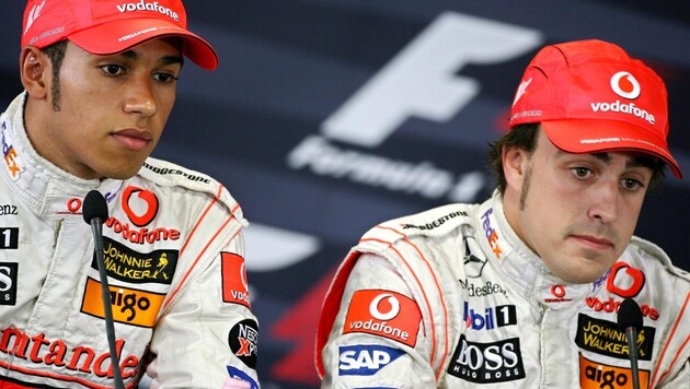 Lewis Hamilton (li.) und Fernando Alonso (Bild: GEPA )