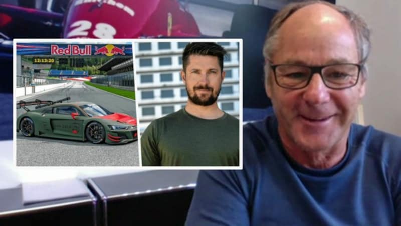 DTM-Chef Gerhard Berger (rechts) wird am Wochenende Marcel Hirscher in Spielberg treffen. (Bild: krone.tv, Red Bull Contentpool)