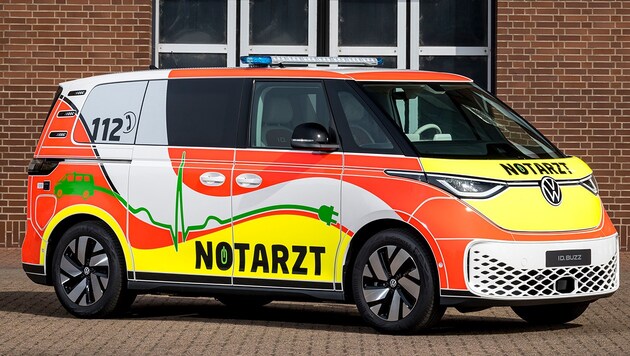 VW ID.Buzz als Notarztwagen (Bild: Volkswagen)