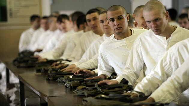 Russische Rekruten (Bild: AFP)