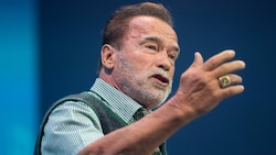 Arnold Schwarzenegger beim Unternehmensgründer- und Investorentreffen Bits & Pretzels (Bild: APA/dpa/Sven Hoppe)