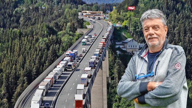 Anti-transit campaigner Fritz Gurgiser calls on politicians to exhaust the legal options for protecting health. (Bild: Christof Birbaumer, Hubert Berger)