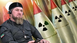 Laut Kadyrow sollte die russische Armeeführung nun den Einsatz von taktischen Nuklearwaffen „andenken“. (Bild: stock.adobe.com, APA/AFP/SPUTNIK/Alexey NIKOLSKY, Krone KREATIV)