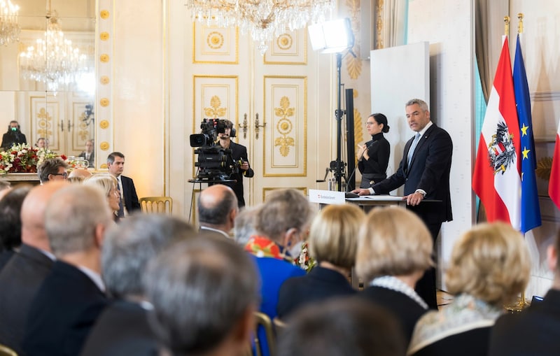 Festakt anlässlich des 120. Geburtstags von Leopold Figl im Bundeskanzleramt (Bild: BKA/Christopher Dunker)