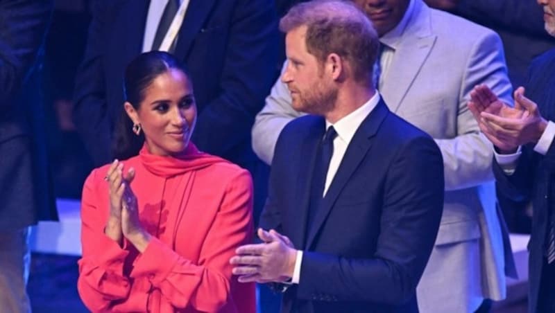 Herzogin Meghan und Prinz Harry beim One Young World Summit Anfang September in Manchester (Bild: AFP )