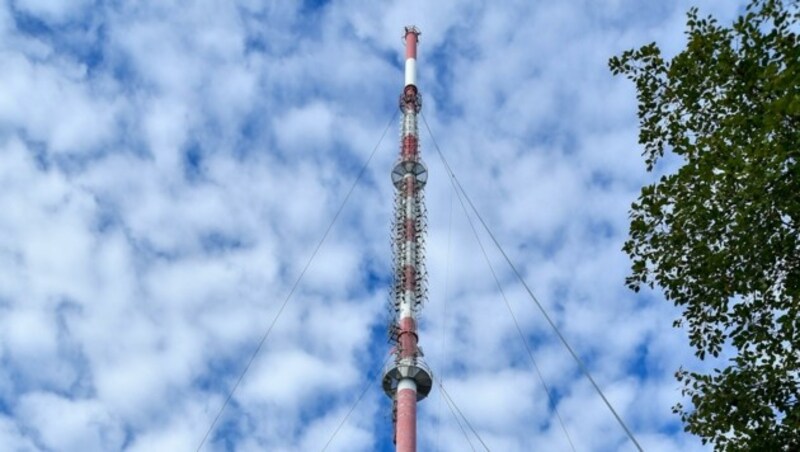 Der Sender auf der Gis, dem Hausberg von Linz, ist 156 Meter hoch. (Bild: Dostal Harald)