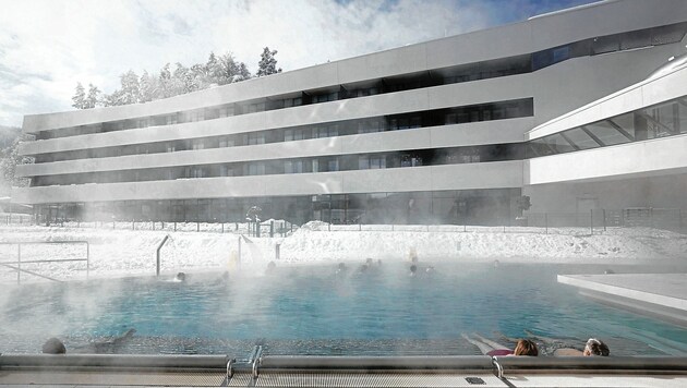 Noch dampft das Wasser der Kärnten Therme. Die Bäderbetreiber kämpfen gegen Kosten und um die Qualität. (Bild: Puch Johannes)