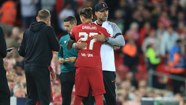 Darwin Nunez und Jürgen Klopp (Bild: AFP or licensors)