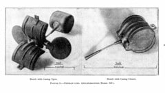 Splitterbombe SD2 aus deutscher Produktion. Rechts: geschlossen; links: nach dem Abwurf geht sie auf, die rotierenden Deckel drehen den Zünder in den Gefechtskopf. (Bild: Wikipedia, common free)