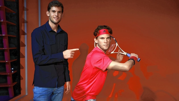 Dominic Thiem - das Original und die Wachsfigur (Bild: urbantschitsch mario)