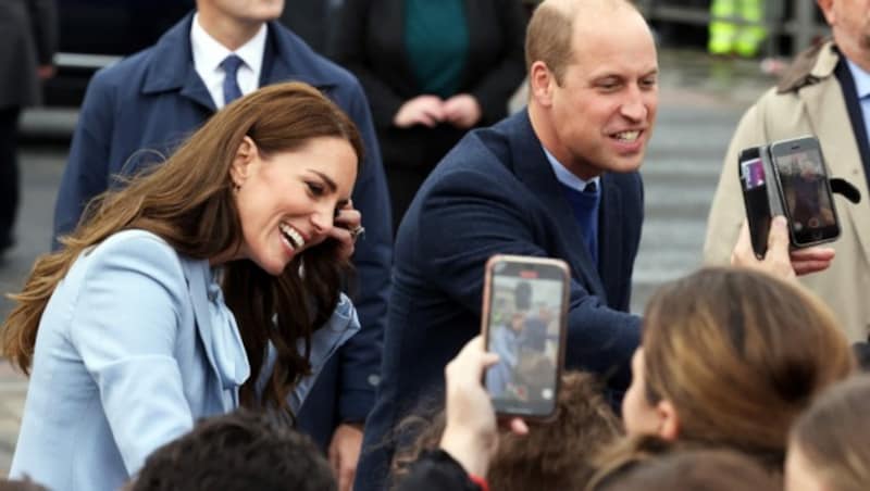 Prinzessin Kate und Prinz William tragen in Nordirland auch die Titel Titel Baron und Lady Carrickfergus. (Bild: AFP)