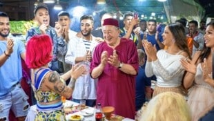 Richard Lugner feierte in Marrakesch mit seinen Tierchen. (Bild: MOHAMED MIMID)