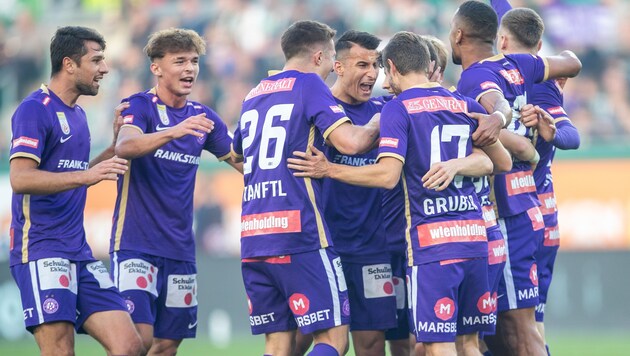 Austria Wien jubelt (Bild: GEPA)