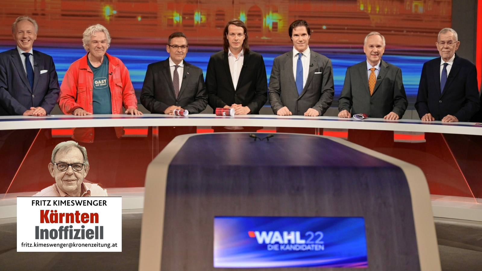 Die Kandidaten zur Bundespräsidentenwahl (Bild: ORF)