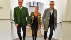 Manuel Krautgartner, Dagmar Häusler und Joachim Aigner, das Landtags-Trio der MFG (Bild: Dostal Harald)