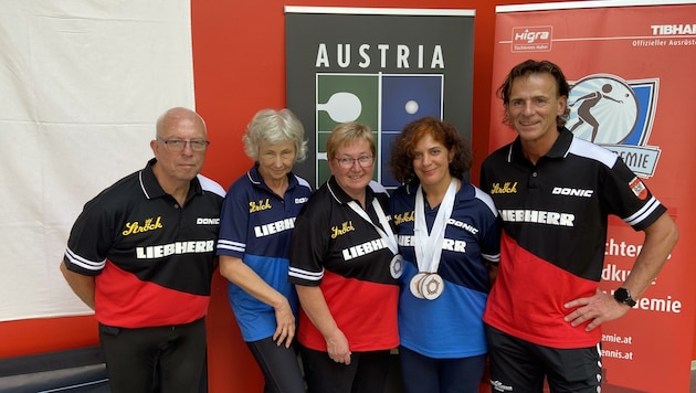 Österreichs Team für die Tischtennis-WM für Parkinson-Erkrankte in Kroatien (Bild: Oliver Gaisbauer)