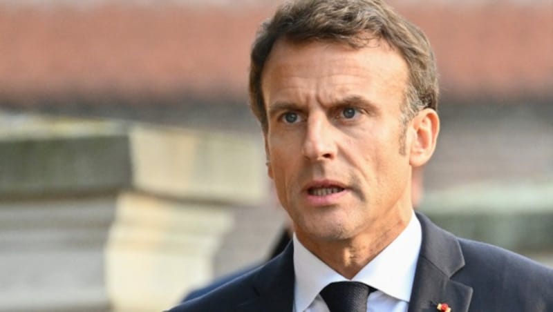 Frankreichs Präsident Emmanuel Macron (Bild: AFP/Joe Klamar)