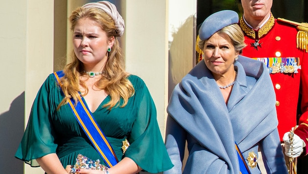 Kronprinzessin Amalia und ihre Mutter Königin Maxima am Prinsjesdag 2022 (Bild: Dutch Press Photo Agency / Action Press / picturedesk.com)