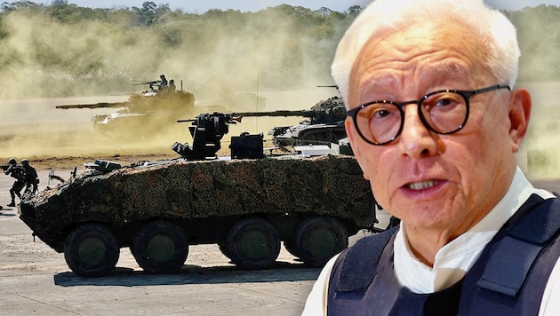 Robert Tsao will Millionen Zivilisten im Umgang mit der Waffe schulen lassen und Taiwan mit einer Drohnen-Armada auf eine Invasion vorbereiten. (Bild: APA/AFP/Sam Yeh Krone KREATIV,)