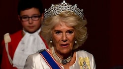 Camilla wird am 6. Mai 2023 mit König Charles III. zur Königsgemahlin gekrönt. (Bild: APA/Photo by Paul ELLIS/AFP)