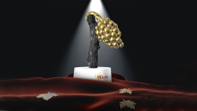 Der beste Heurige wird mit der begehrten „Rot-Goldenen Traube“ ausgezeichnet. (Bild: zVg, Krone KREATIV)