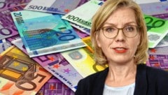 Umweltministerin Leonore Gewessler zählt zu den großen Gewinnern der Budgetverhandlungen. (Bild: Krone KREATIV, stock.adobe.com/M.Schuppich, SEPA.Media/Michael Indra)