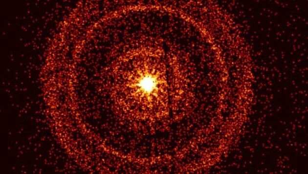 Der hellste jemals im All gesichtete Lichtblitz zieht derzeit Astronomen in aller Welt in seinen Bann. (Bild: AFP/NASA/Swift, A. Beardmore (University of Leicester))
