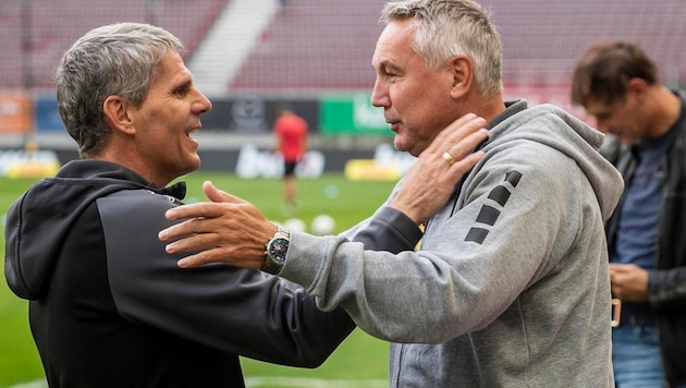 Dietmar Kühbauer and Peter Pacult. (Bild: GEPA pictures)