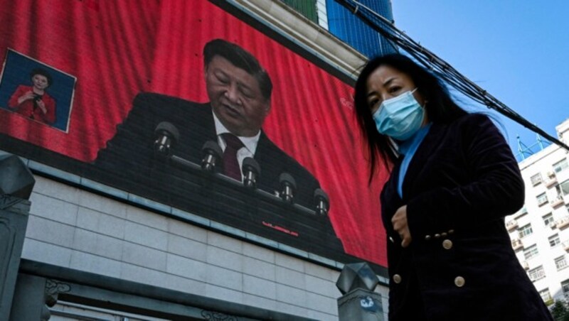 Die Rede von Xi Jingping wurde landesweit ausgestrahlt. (Bild: AFP)