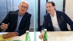 Sebastian Kurz und sein Anwalt Werner Suppan (Bild: APA/Helmut Fohringer)