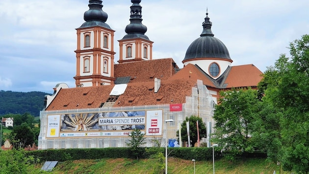 Die Basilika Mariatrost wird generalsaniert (Bild: Christian Jauschowetz)