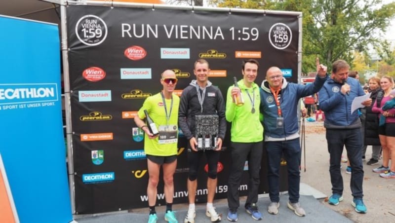 Die drei besten Läufer des Run Vienna 1:59 (Bild: Christoph Lepka)