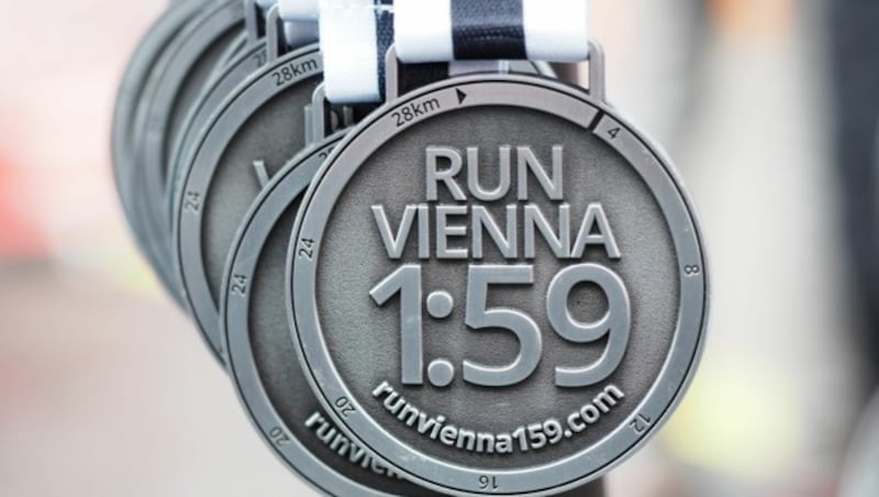 Die Medaillen des Run Vienna 1:59 (Bild: Christoph Lepka)