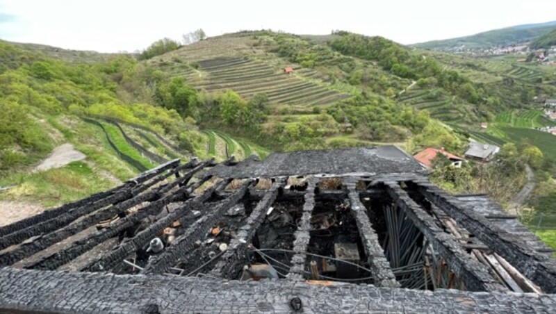 Der abgebrannte Schuppen bei der Ruine wurde ersetzt. (Bild: Frings)