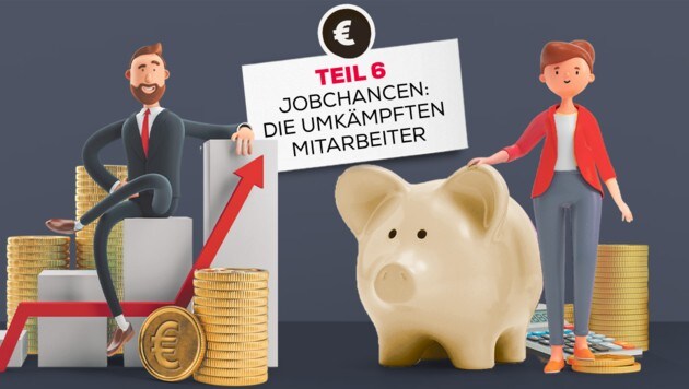 Was Mitarbeiter wollen: Die veränderten Anforderungen an einen Job verlangen auch den Unternehmen in Oberösterreich einiges ab. Dabei braucht’s nicht nur ein Umdenken. (Bild: Krone KREATIV)