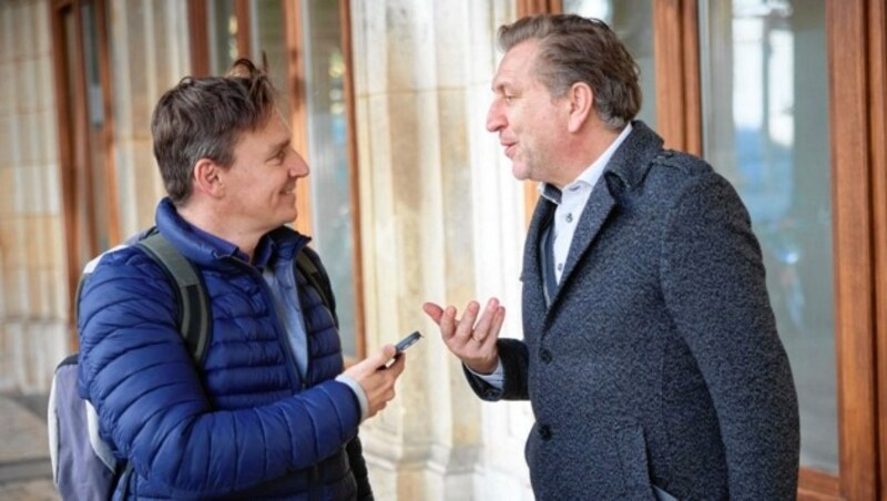 Norman Schenz bat Schager zum „Krone“-Interview bei der Staatsoper (Bild: Starpix / Alexander Tuma)