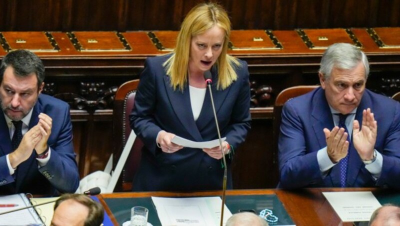 Italiens neue Ministerpräsidentin Giorgia Meloni (Bild: AP/Alessandra Tarantino)