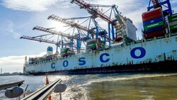 Cosco hält, wie andere große Reedereien auch, bereits bei vielen Terminals weltweit Anteile - bald soll Hamburg dazukommen. (Bild: AP)
