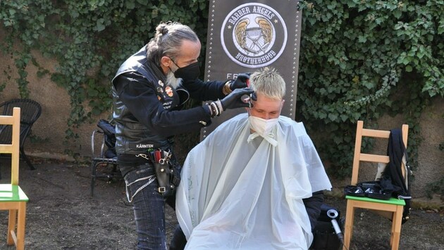 Im Frühjahr diesen Jahres waren die Barber Angels das letzte Mal im Eggerheim im Einsatz. (Bild: Barber Angels Austria)