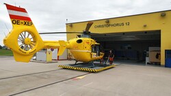 Der Stützpunkt des Rettungshubschraubers Christophorus 12 am Flughafen Graz-Thalerhof (Bild: Christian Jauschowetz)