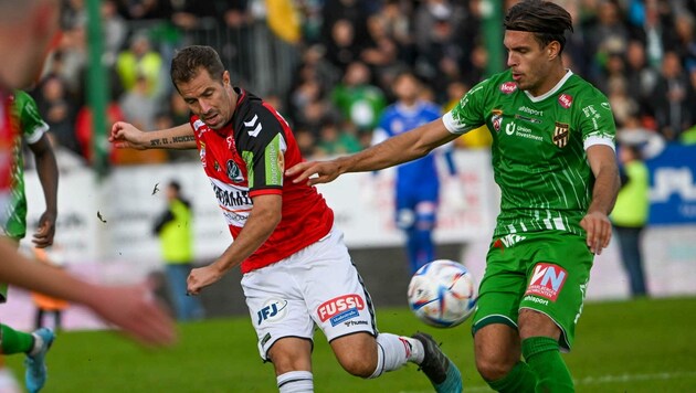 Innenverteidiger Dario Grujcic feierte beim 0:0 gegen Ried sein Debüt in der Startelf. (Bild: GEPA pictures)