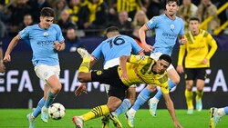 Jude Bellingham beim CL-Hit gegen Manchester City (Bild: AFPAPA/AFP/Sascha Schuermann)