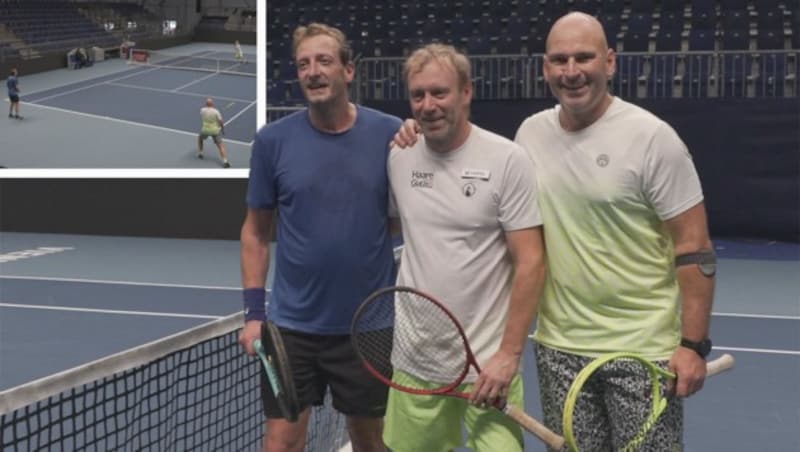 Anton Schützenauer, Stefan Koubek und Michael Walch (von li. nach re.) hatten richtig viel Spaß. (Bild: krone.tv)