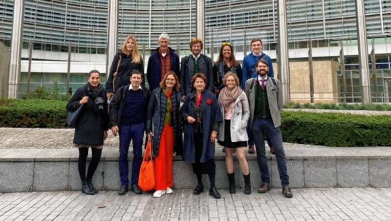 Die steirische Delegation in Brüssel mit Landesrätin Ursula Lackner. (Bild: Christoph Purgstaller)