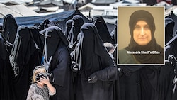 Allison Fluke-Ekren (42, kl. Bild) wurde zu 20 Jahren Haft verurteilt, weil sie eine Gruppe von IS-Kämpferinnen angeführt und mehr als 100 Frauen und Mädchen militärisch ausgebildet hatte. (Bild: AFP)