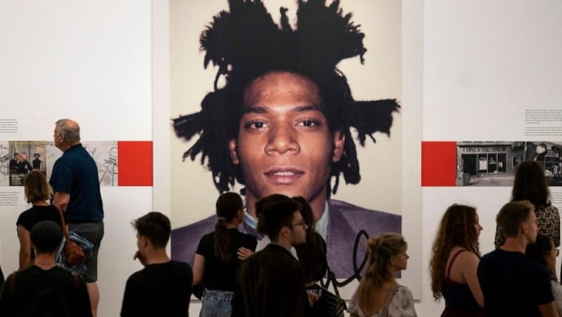 Eine Ausstellung von Jean-Michel Basquiat in der Wiener Albertina (Bild: APA/AFP/Joe Klamar)