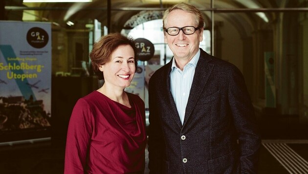 Sibylle Dienesch und Otto Hochreiter (Bild: GrazMuseum/Lena Prehal)