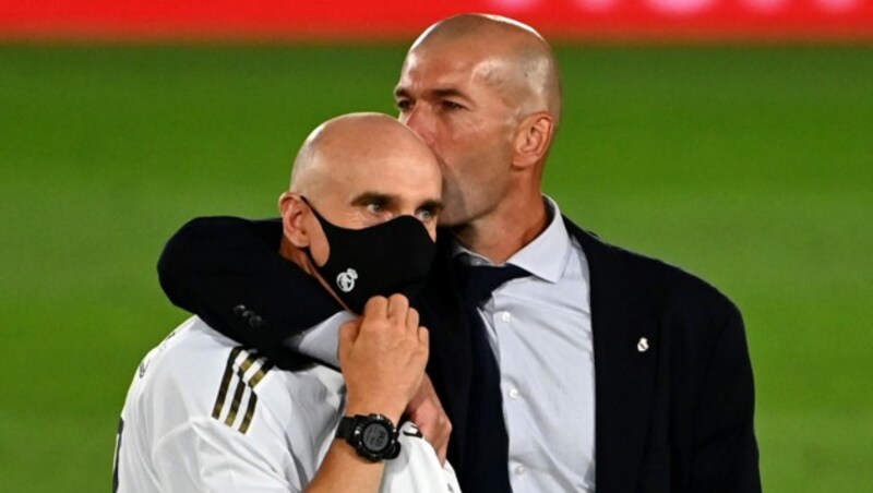 David Bettoni (l.) und Zinedine Zidane (r.) (Bild: APA/AFP/GABRIEL BOUYS)